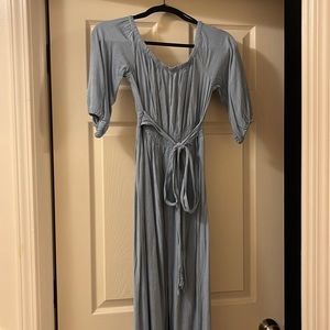 Sky blue flowing peasant dress! Beautiful!